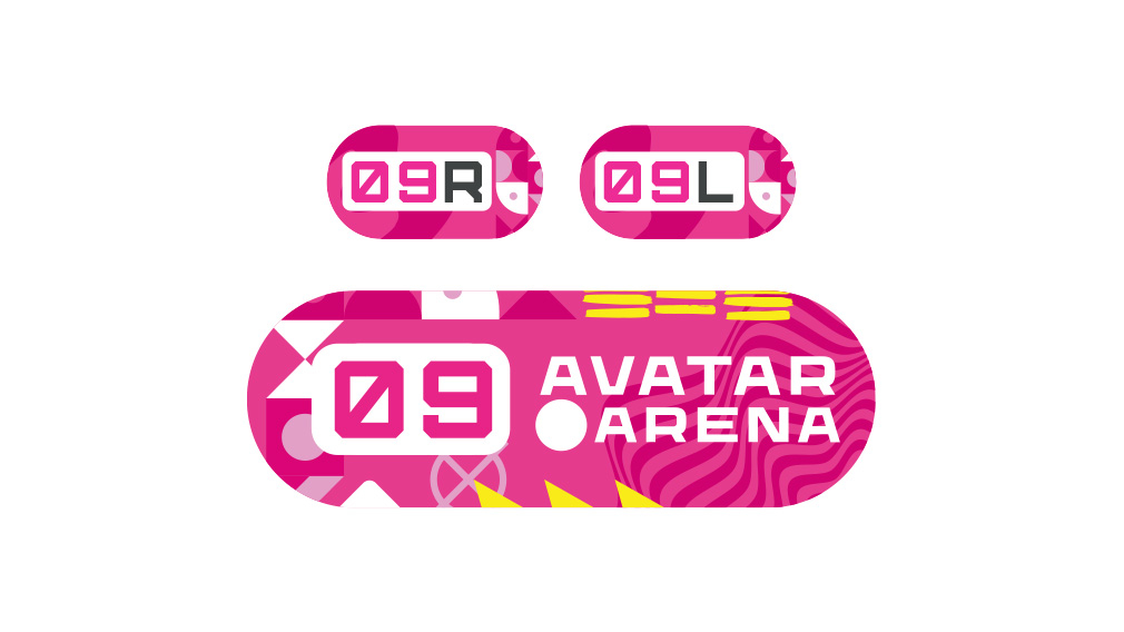 Наклейка на очки виртуальной реальности Pico 4 Ultra - розовый