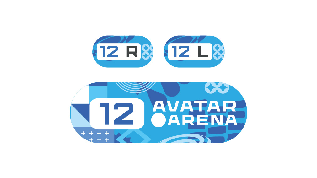 Наклейка на очки виртуальной реальности Pico 4 Ultra - голубой